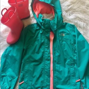Girls North face Rain Coat
